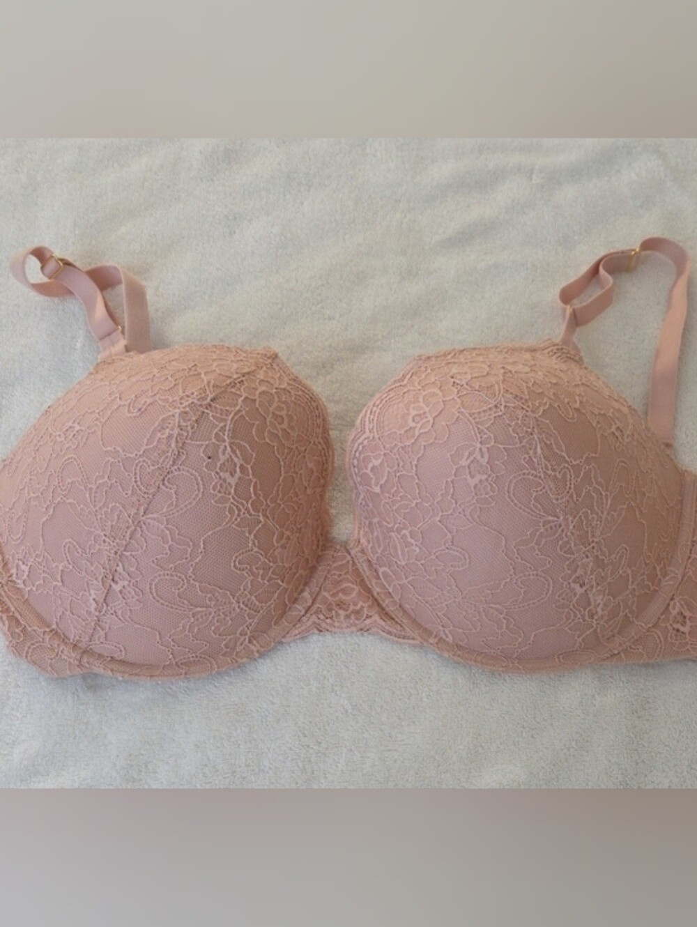 40 D Joyspun Lace Push-Up Bra in Blush Pink
